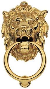 Smart Shophar Brass Lion Door Knocker 9 Inches Gold Finish Pack of 1 ...