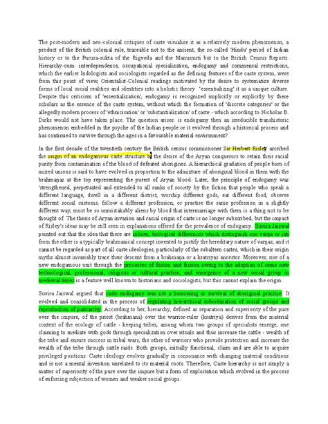 Caste debate - The post-modern and neo-colonial critiques of caste ...