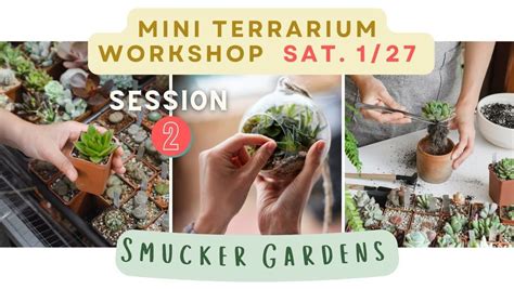 Mini Terrarium Workshop (Session 2) @ Smucker Gardens, Smucker Gardens ...