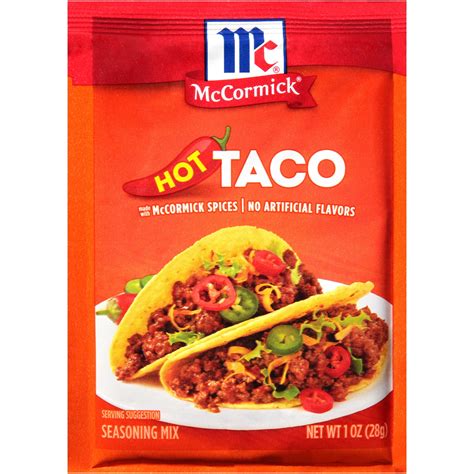 McCormick Hot Taco Seasoning Mix, 1 oz - Walmart.com - Walmart.com