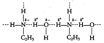 Account for the following. Ethylamine is soluble in water whereas ...