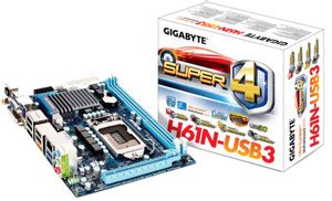 GIGABYTE GA-H61N-USB3 LGA 1155Socket Mini-ITX Intel H61 Chipset DDR3 ...