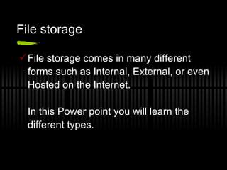 Files Storage Format 的图像结果
