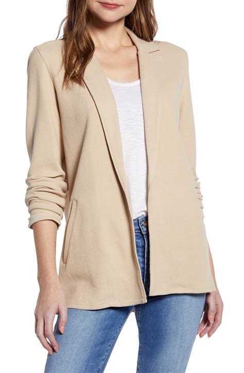 Caslon® Knit Blazer (Regular & Petite) | Nordstrom | Knit blazer ...