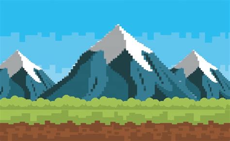 Pixel landscape Images - Free Download on Freepik