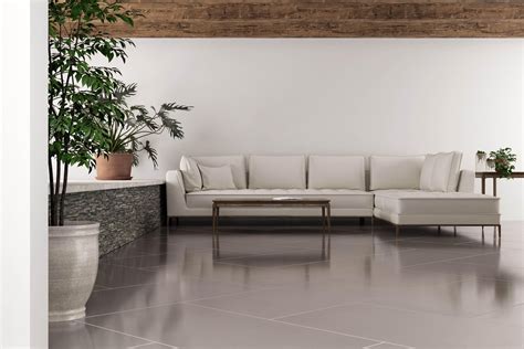 Perimeter Gray Polished Porcelain Tile | Floor and Decor