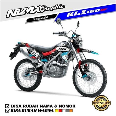 Jual DECAL KLX BF/OLD/GORDON BISA REQUEST NAMA/NOMOR/WARNA FULL BODY ...