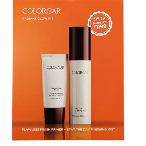 COLORBAR RADIANT GLOW KIT, COMBO OF FLAWLESS FINISH PRIMER 30ML + STAY ...