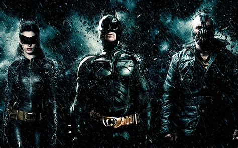 The Dark Knight Rises HD Wallpaper: Batman, Catwoman, Bane