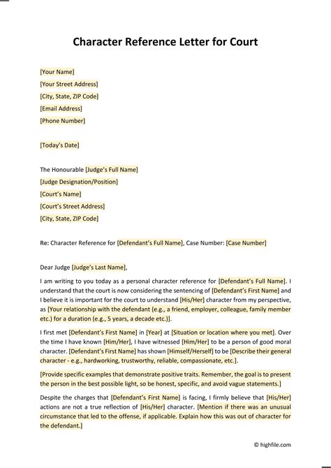 Character Reference Letter 的图像结果