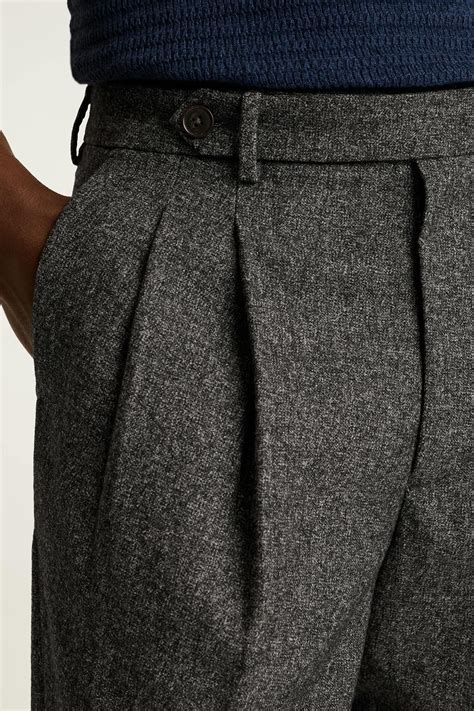 Pleated Wool Trousers | Elegant Wool Trousers with Vintage Appeal | Men ...