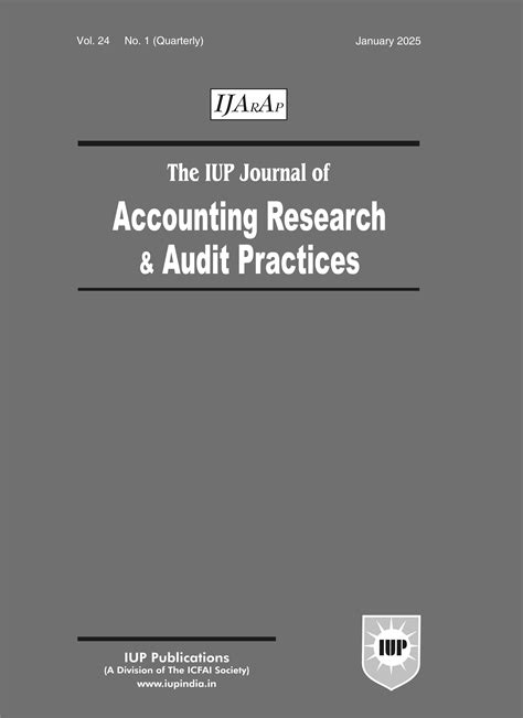 The IUP Journal of Accounting Research & Audit Practices | Volume 24 ...