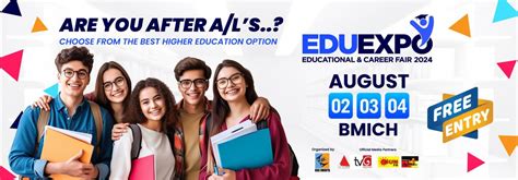 Edu Expo - Educational & Career Fair 2024, BMICH - Colombo, 2 August to ...