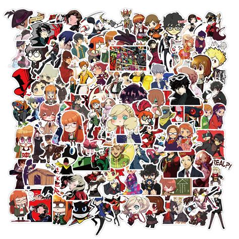 Persona 5 Stickers 100pcs Japanese Cool Anime Stickers Waterproof Vinyl ...