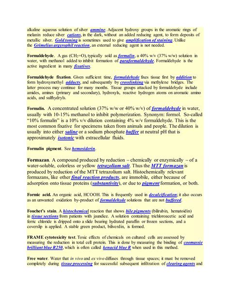 Glossary of staining methods, reagents, immunostaining, terminology and ...