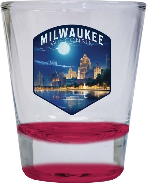 Amazon.com | Milwaukee Wisconsin Design B Souvenir 2 Ounce Shot Glass ...