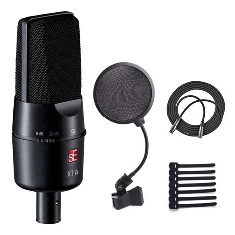 sE Electronics X1-A X1 Series Condenser Microphone and Clip + 4-Inch ...