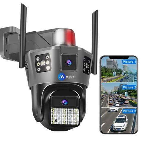 Buy Maizic Smarthome Tricam 360° Outdoor CCTV 2K 6+6 MP 2Lens+3 Screens ...