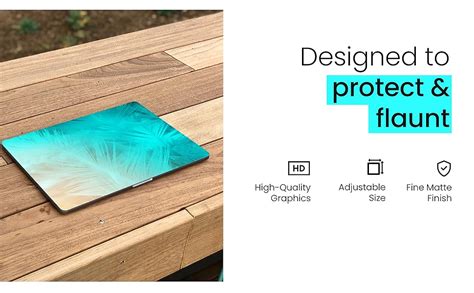 Pokiop™ Laptop Skin Sticker up to 14 Inches Compatible for HP Dell Acer ...