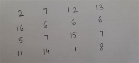 In this magic square, all the columns and rows add up to 34. Fill in ...