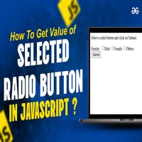 Select a Radio Button with JavaScript 的图像结果