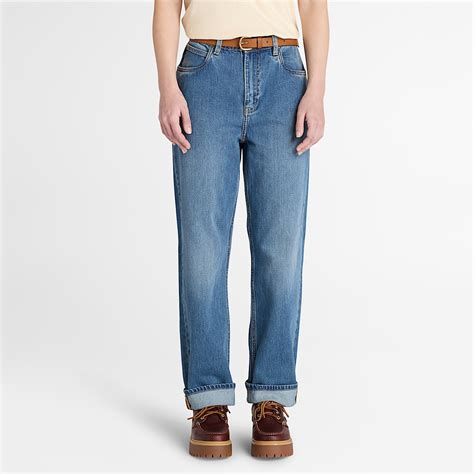 Denim Straight Trouser for Women in Blue