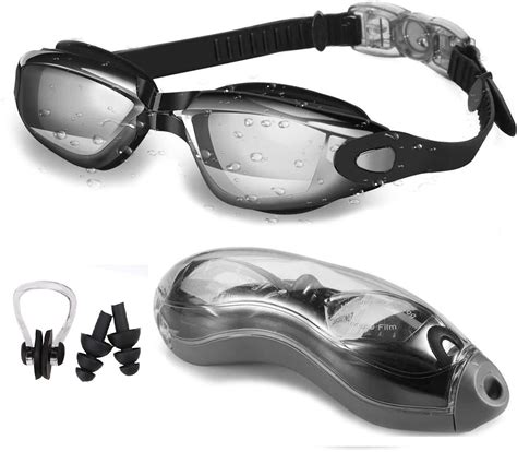 Buy PRIME DEALS Mirrored Wide-Vision Swim Goggles Pro Clear Lens ...