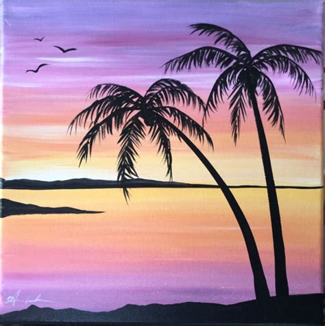 Tropical Sunset Painting