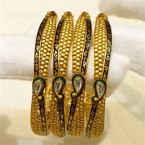 Buy Kalaapi 22KT Gold Bangles 22 KT yellow gold (66.8 gm). | Online By ...