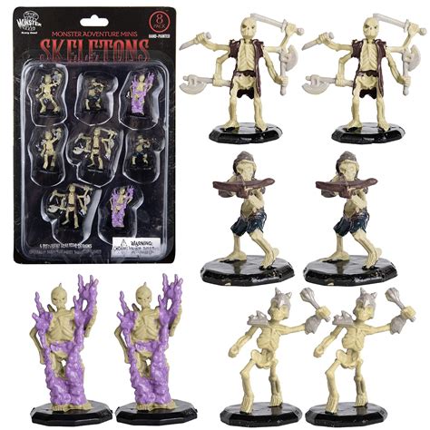 Buy Monster Protectors 8 Painted Fantasy Skeleton Mini Figures- All ...
