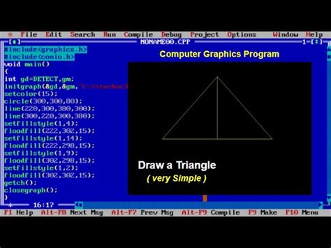 Draw Triangle Using Computer Graphics Programming in C 的图像结果