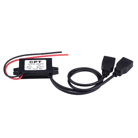 Car USB Converter Module, 3A DC 12V to DC 5V Dual USB Charger Adapter ...