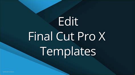 Free Final Cut Pro Templates Of 3 Edit Final Cut Templates Video ...