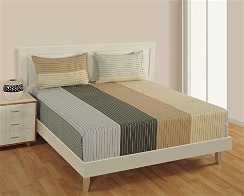 Buy Swayam Magical Linea Collection 180 TC Cotton Bedsheet with 2 ...