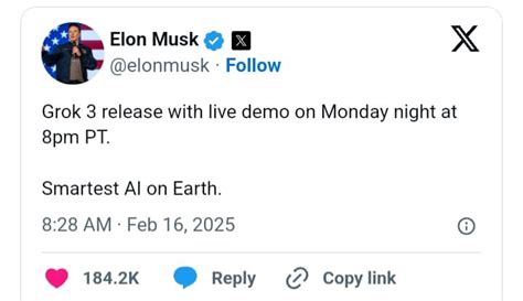 एलन मस्क ने लॉन्च किया दुनिया का सबसे शक्तिशाली Grok 3 AI | Grok 3 AI ...