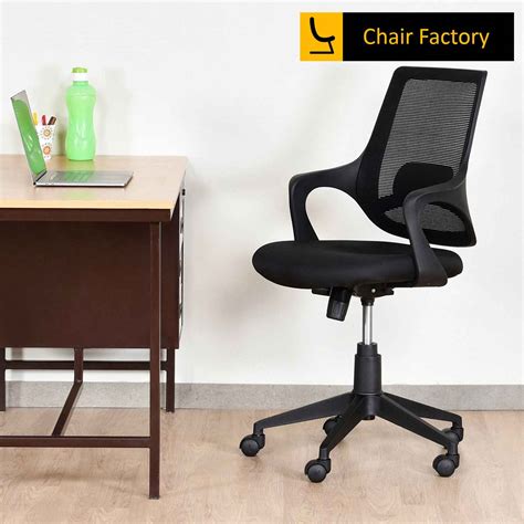 Felix black most compact staff computer chair with swivel, recline and ...