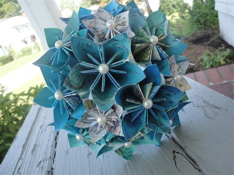 NEW ORIGAMI FLOWERS WEDDING BOUQUET - Origami