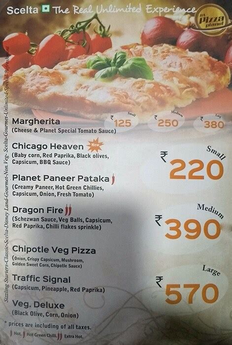 Menu of Da' Pizza Planet, Janakpuri, New Delhi - magicpin
