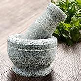 Buy EZAHK Stone Mortar and Pestle Set for Spices, Okhli Masher ...