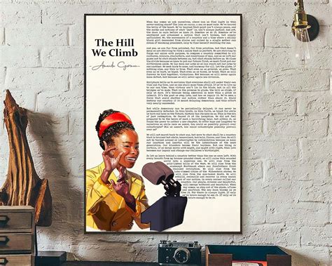 Amanda Gorman Full Poem Poster The Hill We Climb Vertical | Etsy