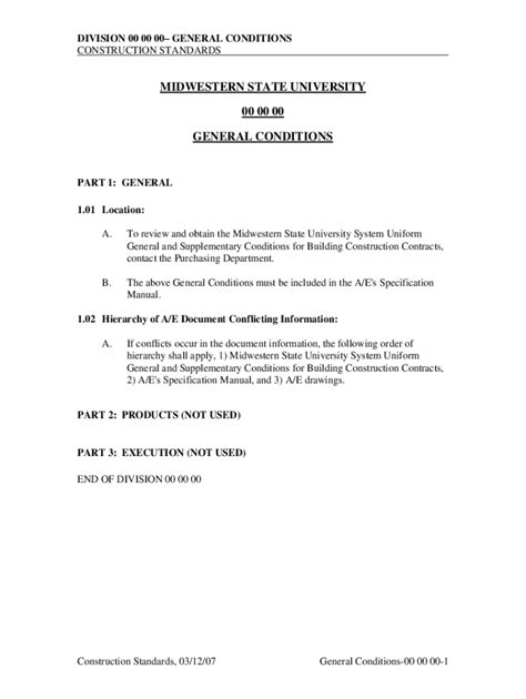 Fillable Online Coordinating specifications with an owner's Division 00 ...