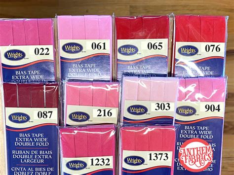Wrights Bias Tape DF206 DOUBLE FOLD - Extra Wide 1/2 inch , 3 yards