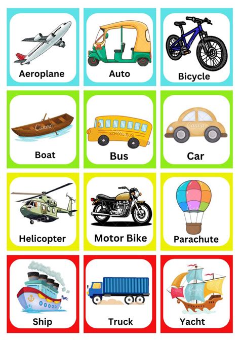 Transportation Flashcard 的图像结果