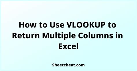 Image result for VLOOKUP Multiple Columns Examples