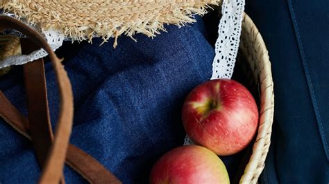 Wallpaper hat, apples, fruits, clothes hd, picture, image