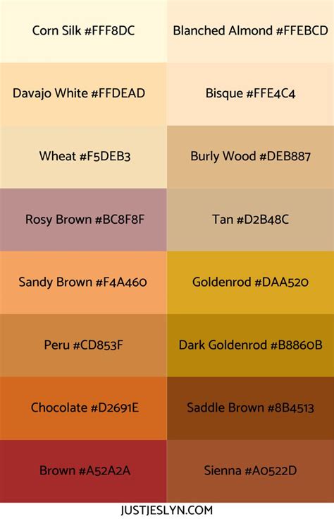 Image result for Color Schemes with Names