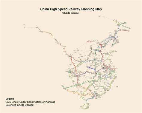 China High Speed Rail Map, 2019 China Railway Map, PDF Download