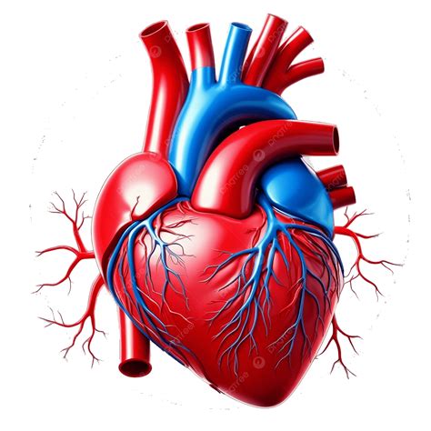 3d Transparent Human Heart Illustration With Blood Flow And Arteries ...
