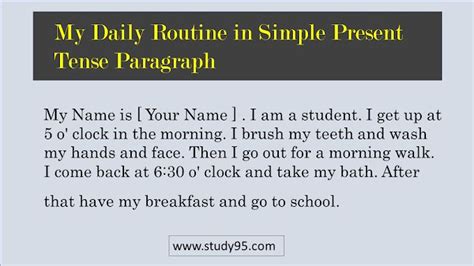 Image result for Simple Present Tense Paragraph