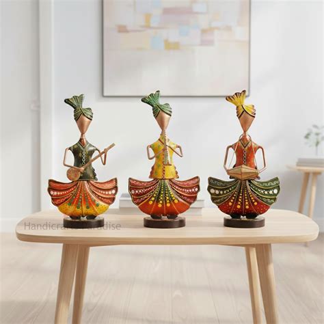 Buy Handicrafts Paradise Iron Musician Showpiece Handmade Rajasthani ...